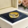 GIA Certified 0.50 Cts Round Brilliant F/VS1 Diamonds Unisex Band Ring 14K Gold