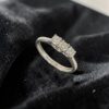 GIA Certified 0.75 Cts Round Brilliant F/VS1 Diamonds Three-Stone Ring 18KT Gold