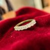 R-346 (23) 1.20 Cts Round Brilliant F/VS1 Diamonds Unisex 7-Stone Band Ring 14K Yellow Gold