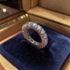 3.60 Cts Round Brilliant F/VS1 Diamonds Unisex Eternity Band Ring 18K White Gold