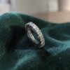 3.60 Cts Round Brilliant F/VS1 Diamonds Unisex Eternity Band Ring 18K White Gold