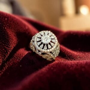 Pave 4.23 Cts Round Princess Marquise Pear F/VS1 Diamonds Cocktail Ring 14K Gold