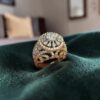 Pave 4.23 Cts Round Princess Marquise Pear F/VS1 Diamonds Cocktail Ring 14K Gold