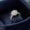 GIA Certified 4.35 Cts Round Brilliant F/VS1 Diamonds Engagement Ring 18K Gold