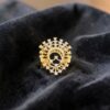 Beautiful 1.20 Cts Round Brilliant F/VS1 Diamonds Cocktail Ring 14K Yellow Gold