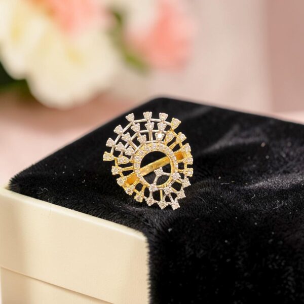 Beautiful 1.20 Cts Round Brilliant F/VS1 Diamonds Cocktail Ring 14K Yellow Gold