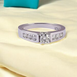 Stunning 0.90 Cts Round Brilliant Cut Natural Diamonds Solitaire Ring 14K Gold