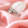 GIA Certified 1.35 Cts F/VS1 Natural Diamonds Scattered Bezel Set Ring 14K Gold