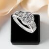 GIA Certified 1.35 Cts F/VS1 Natural Diamonds Scattered Bezel Set Ring 14K Gold