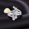 Classy 1.40 Cts F/VS1 Round Brilliant Cut Diamonds Bezel Set Ring 14K White Gold