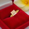 R-416 (24) GIA Certified 1.50 Cts F/VS1 Princess Shape Diamond Solitaire Ring Fine 18K Gold