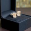 Classy 5 Cts Twin Emerald Diamonds E/VVS2 GIA Certified Engagement Ring 18K Gold