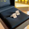 Classy 5 Cts Twin Emerald Diamonds E/VVS2 GIA Certified Engagement Ring 18K Gold