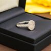 2.85 Cts D/VVS1 Oval Round Shape Diamonds GIA Certified Engagement Ring 18K Gold