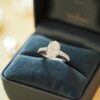 2.85 Cts D/VVS1 Oval Round Shape Diamonds GIA Certified Engagement Ring 18K Gold