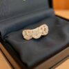 Pave 2.08 Cts Pear Marquise Round Princess Shape Diamonds Wedding Ring 14K Gold