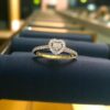 Pave 1/2 Cts F/VS1 Heart Round Shape Natural Diamonds Anniversary Ring 14K Gold