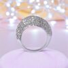 Stunning 2.55 Cts F/VS1 Round Brilliant Cut Diamonds Ruby Cocktail Ring 18K Gold