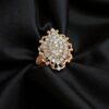 R-430 (21) Classy 0.85 Cts F/VS1 Round Brilliant Natural Diamonds Anniversary Ring 14K Gold