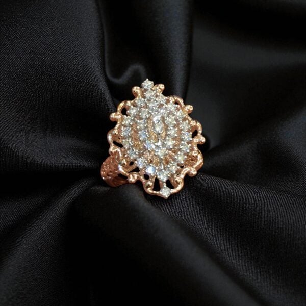 R-430 (21) Classy 0.85 Cts F/VS1 Round Brilliant Natural Diamonds Anniversary Ring 14K Gold