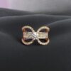 R-432 (14) Pave 2.80 Cts Round Princess Shape Diamonds Anniversary Solitaire Ring 14K Gold
