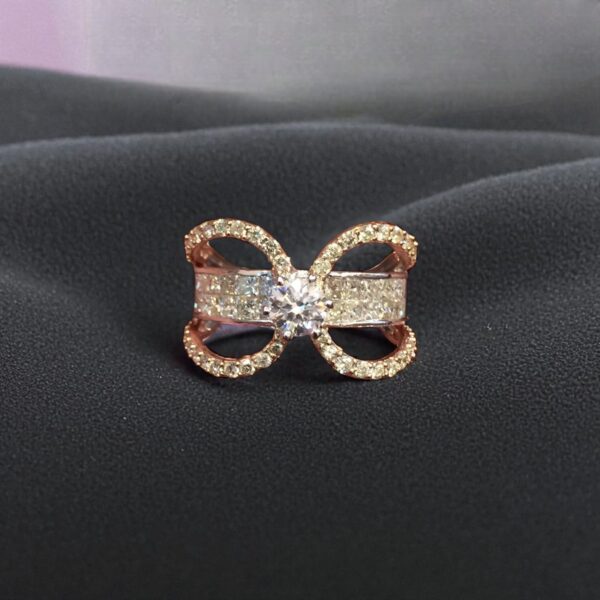 R-432 (14) Pave 2.80 Cts Round Princess Shape Diamonds Anniversary Solitaire Ring 14K Gold