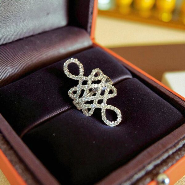 Pave 2.10 Cts F/VS1 Round Brilliant Cut Diamonds Anniversary Ring 14K White Gold
