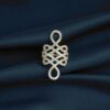 Pave 2.10 Cts F/VS1 Round Brilliant Cut Diamonds Anniversary Ring 14K White Gold