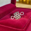 Pave 2.10 Cts F/VS1 Round Brilliant Cut Diamonds Anniversary Ring 14K White Gold