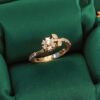 R-436 (14) Elegant 1/2 Cts F/VS1 Round Brilliant Cut Diamonds Engagement Ring 14K Rose Gold