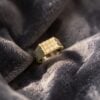 Classy 0.97 Cts Round Brilliant F/VS1 Diamonds Mens 9-Stone Ring 14K Yellow Gold