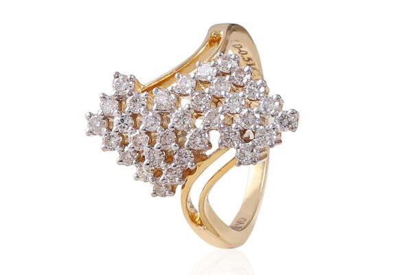 R-446 (13) Stunning 0.66 Cts Round Brilliant Natural Diamonds Engagement Ring In 14K Gold