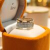 0.75 Cts Round Brilliant Cut F/VS1 Diamonds Unisex Engagement Band Ring 14K Gold