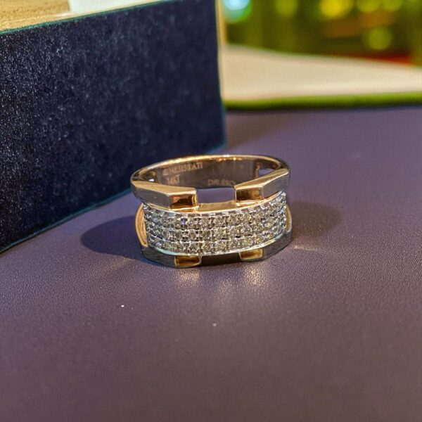 0.75 Cts Round Brilliant Cut F/VS1 Diamonds Unisex Engagement Band Ring 14K Gold