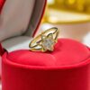 Stunning 1/4 Carats F/VS1 Round Brilliant Diamonds Floral Anniversary Ring 18K Gold