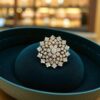 R-461 (16) Pave 2.88 Cts Round Brilliant Cut Natural Diamonds Cocktail Ring 14K Yellow Gold