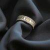 R-463 (18) Pave 2.58 Cts Round Baguette Diamonds Unisex Half Eternity Band Ring 14K Gold