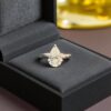 R-464 (27) GIA Certified 1.50 Cts F/VS1 Pear Shape Natural Diamond Engagement Ring 18K Gold