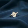 R-464 (31) GIA Certified 1.50 Cts F/VS1 Pear Shape Natural Diamond Engagement Ring 18K Gold