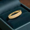 Pave 0.72 Cts F/VS1 Round Brilliant Diamonds Channel Setting Band Ring 14K Gold