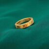 R-466 (20) 0.03 Cts Round Brilliant Cut F/VS1 Diamond Unisex Love Screw Band Ring 18K Gold
