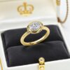 GIA Certified 1.30 Cts Oval Round Shape F/VS1 Diamonds Anniversary Ring 18K Gold