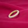 R-471 (30) Pave 1.62 Carats F/VS1 Round Brilliant Cut Diamonds Eternity Band Ring 14K Gold