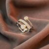 R-472 (28) Stunning 0.94 Cts Round Brilliant Cut F/VS1 Diamonds Engagement Ring In 14K Gold