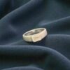 R-474 (26) GIA Certified 1.50 Cts F/VS1 Emerald Shape Diamond East-West Men’s Ring 18K Gold
