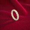 R-475 (21) Classy 4.50 Ct Round Brilliant F/VS1 Diamonds Unisex Eternity Band Ring 14K Gold