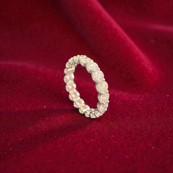 R-475 (21) Classy 4.50 Ct Round Brilliant F/VS1 Diamonds Unisex Eternity Band Ring 14K Gold