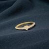 R-476 (26) Pave 0.37 Cts Heart Round Shape F/VS1 Diamonds Engagement Ring 18K Yellow Gold