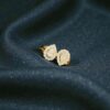 R-477 (22) Stunning 0.90 Cts Pear Round Shape F/VS1 Diamonds Twin Pear Halo Ring 18K Gold