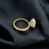 3.15 Cts GIA Certified Oval Round Shape F/VS1 Diamonds Hidden Halo Ring 18K Gold